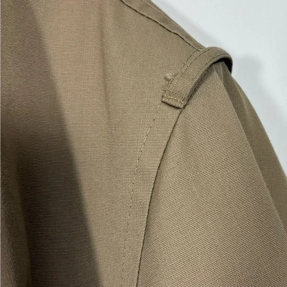 Men's Misty Harbor Size 44 Tan Double-Breasted Trench Coat - Picture 15 of 16